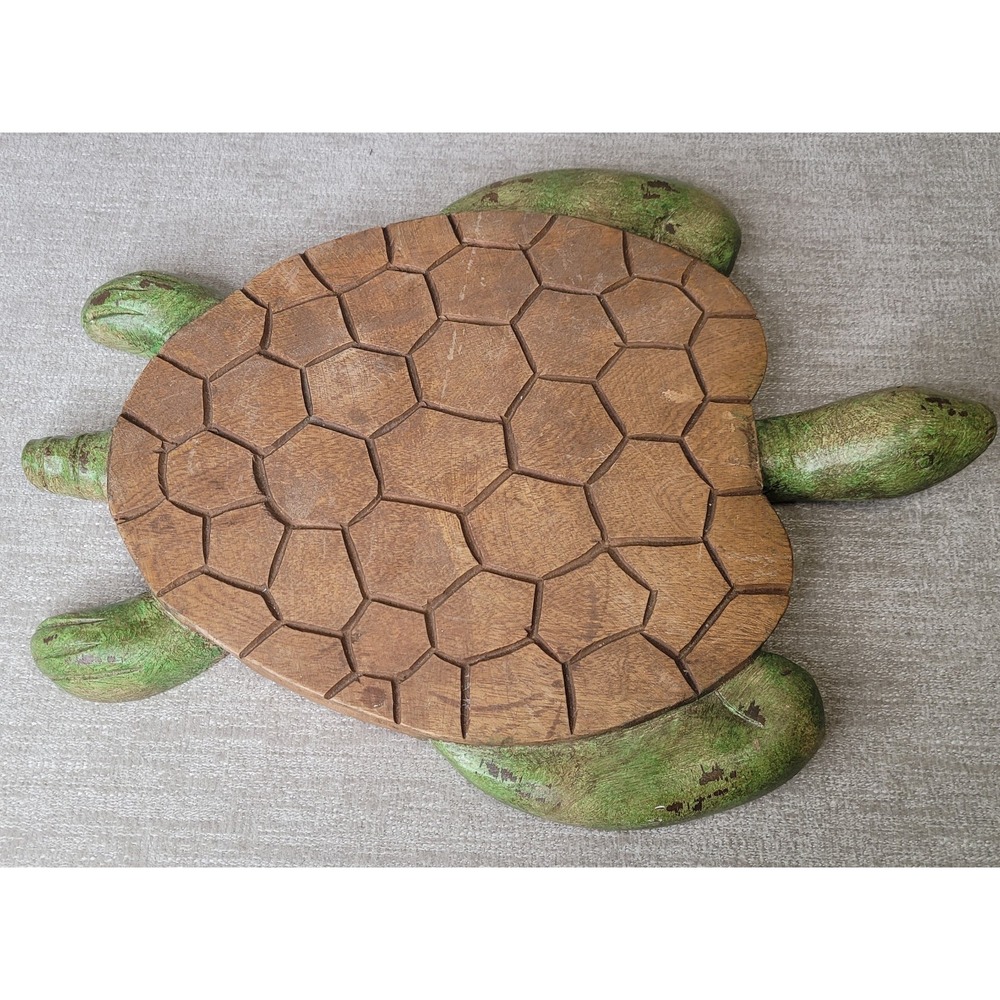 Pottery Barn Turtle Cheese Board Wood Charcuterie w Spreaders & Flags RARE! - Picture 12 of 16